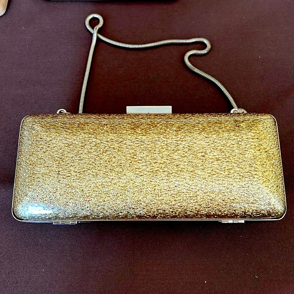 Reiss Gold Clutch